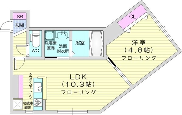 発寒南駅 徒歩5分 4階の物件間取画像